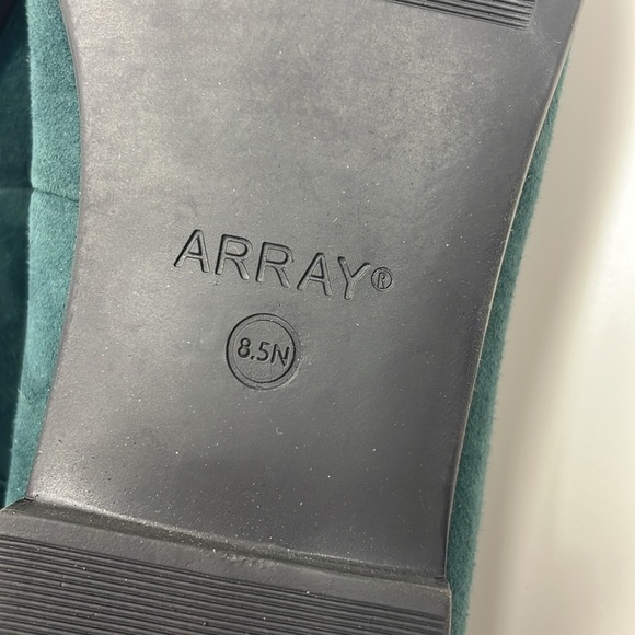 Array Womens Harper Emerald Leather Moc Toe Penny Loafers Shoes Size 8.5 Narrow - Picture 6 of 8